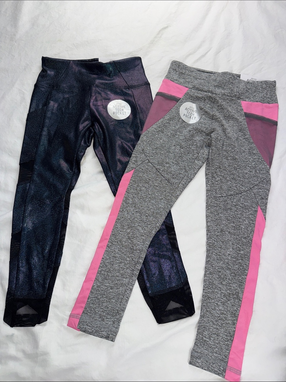 Kids Active  justice Leggings - Gray/Pink & Black‎ Options